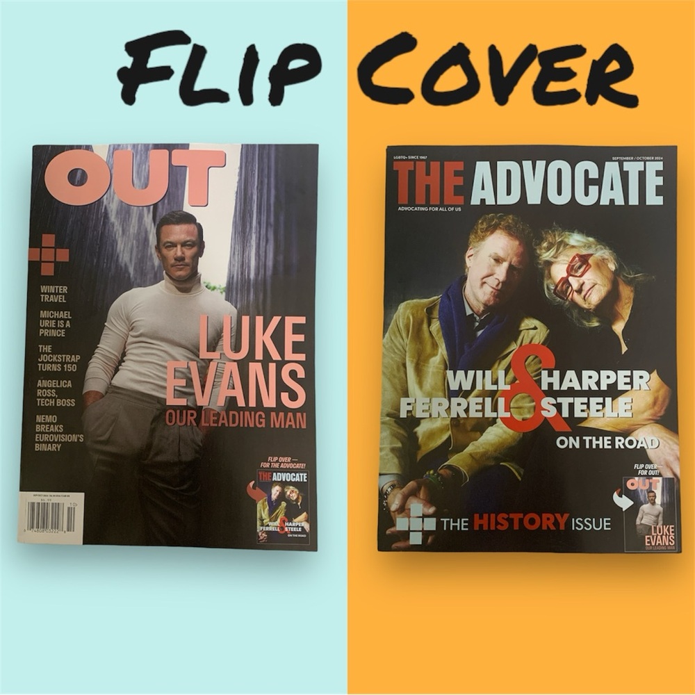 Out Magazine The Advocate September October 2024 Luke Evans Will Ferrell